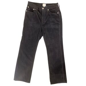 J.Crew Pants Women’s 27 Black Straight Leg Corduroy Stretch Casual Preppy Work